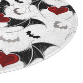 Planche À Découper Coeur d'Halloween avec ailes de chauve-souris noir (Coin)