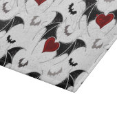 Planche À Découper Coeur d'Halloween avec ailes de chauve-souris noir (Coin)