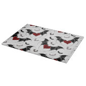 Planche À Découper Coeur d'Halloween avec ailes de chauve-souris noir (Coin)