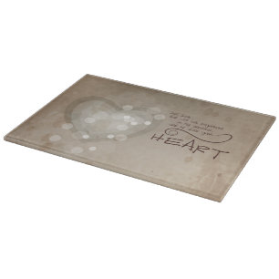 Planche À Découper Coeur Encouragement Religieux, Grunge