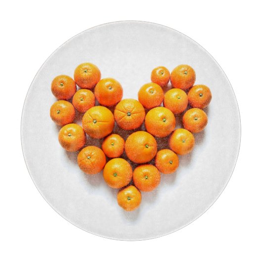 Planche À Découper Coeur orange (Devant)