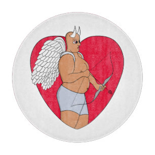 Planche À Découper Coeur romantique avec un Cupide inhabituel