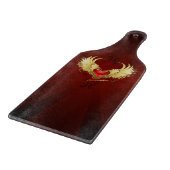 Planche À Découper Coeur rouge avec ailes d'or (Coin)