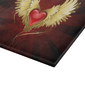 Planche À Découper Coeur rouge avec ailes d'or (Coin)