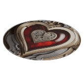 Planche À Découper Cœur Steampunk Intemporel de l'Amour (Coin)