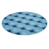 Planche À Découper Coeurs Abstraits modernes - Ciel bleu et Cobalt (Coin)