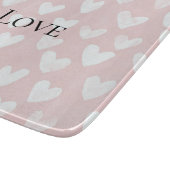 Planche À Découper Cœurs blancs rose girly   (Coin)