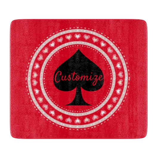 Planche À Découper Coeurs Cercle Black Spades Thunder_Cove (Devant)