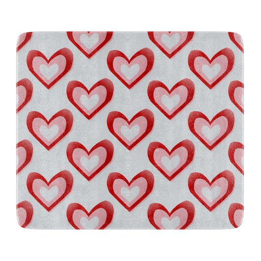 Planche À Découper Coeurs dans un motif de coeur (Devant)