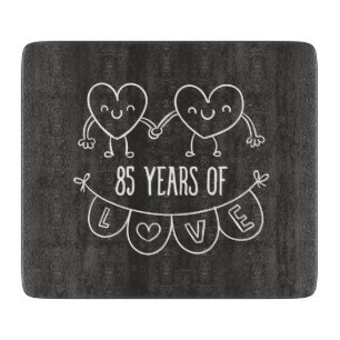 Planche À Découper Coeurs de calèche-cadeaux du 85e anniversaire
