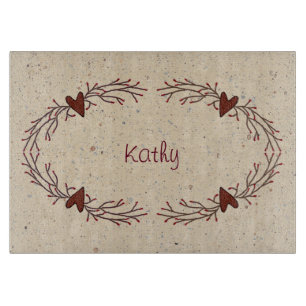 Planche À Découper Coeurs de pays et conseil de taille du verre de