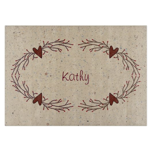 Planche À Découper Coeurs De Pays Et Planche De Verres De Berry (Devant)