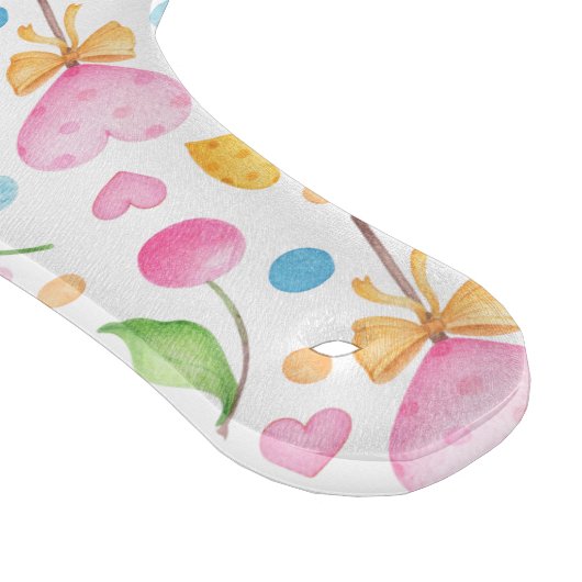 Planche À Découper Coeurs et cupcakes Motif d'aquarelle (Coin)