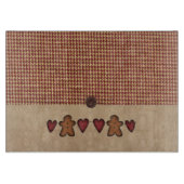 Planche À Découper Coeurs Et Pain D'Épice Hommes Planche À Verre (Devant)