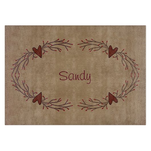 Planche À Découper Coeurs Et Planche De Découpe En Verre Berry (Devant)