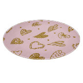 Planche À Découper Coeurs parties scintillant or : motif arrière - pl (Coin)