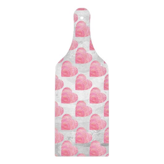 Planche À Découper Coeurs roses (Devant)