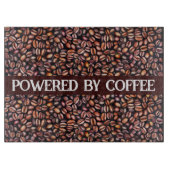 Planche À Découper Coffee Haricots crayon Motif Rustique Brown (Devant)