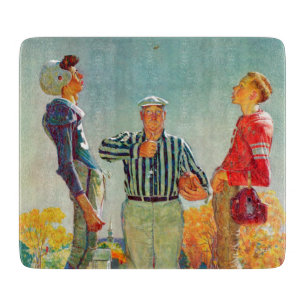 Planche À Découper Coin Toss par Norman Rockwell