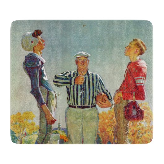 Planche À Découper Coin Toss par Norman Rockwell (Devant)