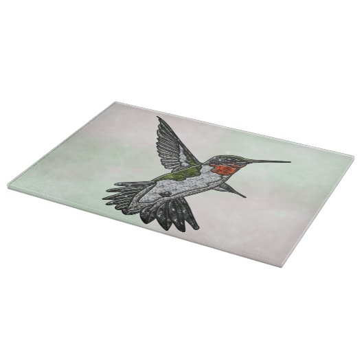 Planche À Découper Colibri à gorge rubis (Coin)