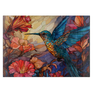 Planche À Découper Colibri en vitrail
