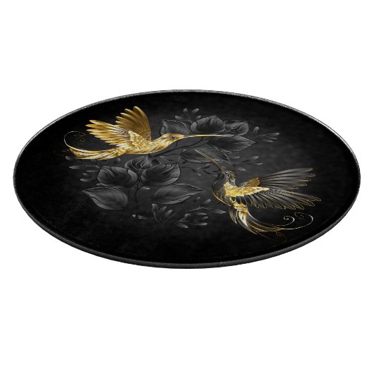 Planche À Découper Colibri noir et or (Coin)