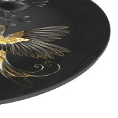 Planche À Découper Colibri noir et or (Coin)