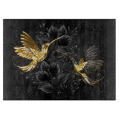 Planche À Découper Colibri noir et or (Devant)