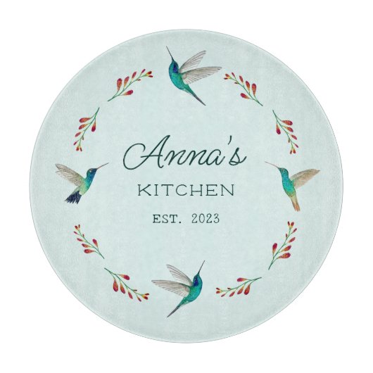 Planche À Découper Colibri personnalisé (Devant)