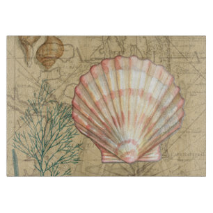 Planche À Découper Collage côtier de carte