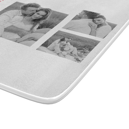 Planche À Découper Collage Couple Photo & Citation Romantique À La Lu (Coin)