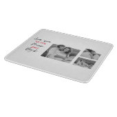 Planche À Découper Collage Couple Photo & Citation Romantique À La Lu (Coin)