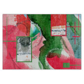 Planche À Découper collage d'art abstrait, médias mélangés et (Devant)