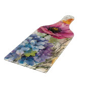 Planche À Découper Collage d'art mixte botanique vibrant (Coin)