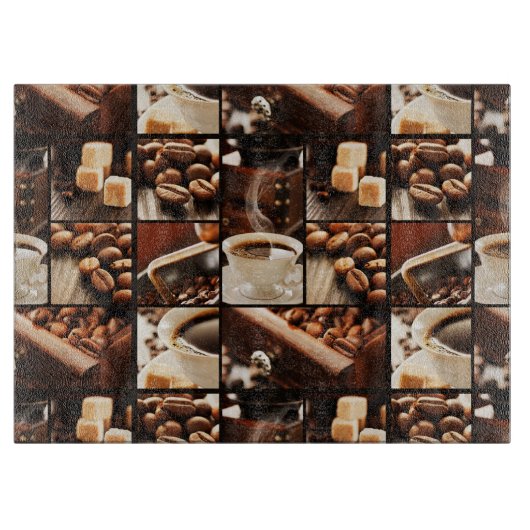 Planche À Découper Collage de café (Devant)