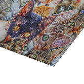 Planche À Découper Collage de chats colorés (Coin)
