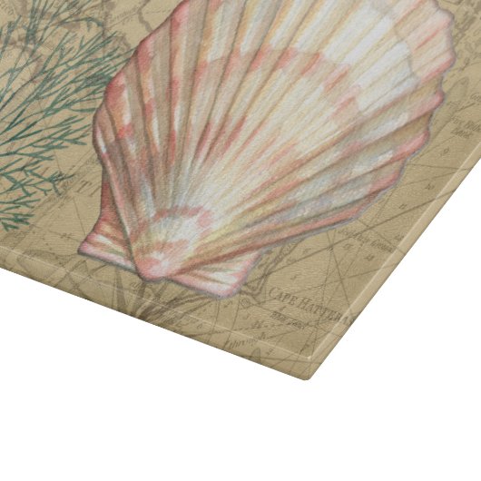 Planche À Découper Collage de la carte côtière (Coin)