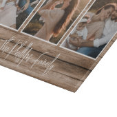 Planche À Découper Collage photo de famille personnalisée Bois rustiq (Coin)