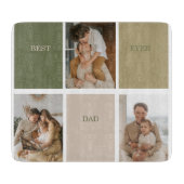 Planche À Découper Collage photo moderne Meilleur papa Jamais Cadeau (Devant)