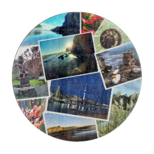 Planche À Découper Collage photo personnalisé de la Nouvelle-Zélande