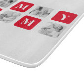 Planche À Découper Collage photo personnalisé MOMMY Red (Coin)