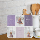 Planche À Découper Collage Photo Purple Best Mom Ever Cadeau