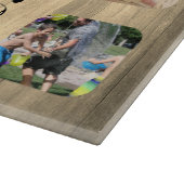 Planche À Découper Collage photo rustique Nom de famille et monogramm (Coin)