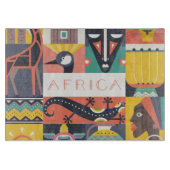 Planche À Découper Collage symbolique africain d'art (Devant)