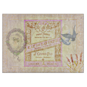 Planche À Découper Collage vintage de parfum de lavande française
