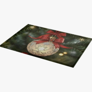 Planche À Découper Collection d'ornements de Noël élégants avec nœud 