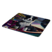 Planche À Découper Collie frontalier sur une pagaie : une aventure Pi (Coin)