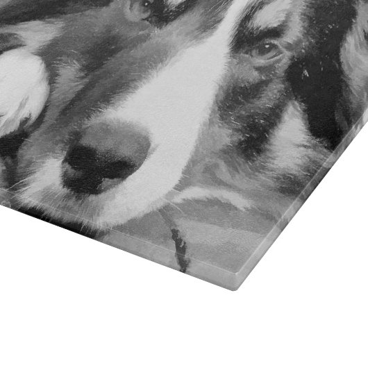 PLANCHE À DÉCOUPER COLLIE FRONTALIÈRE (Coin)