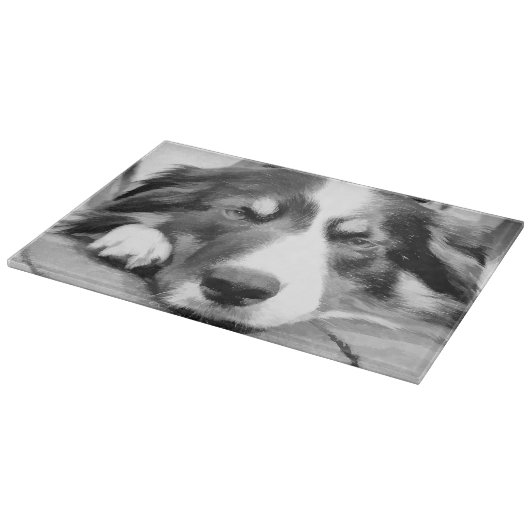 PLANCHE À DÉCOUPER COLLIE FRONTALIÈRE (Coin)